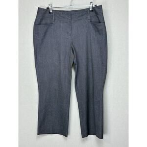 Women's EXPRESS DESIGN STUDIO Pants Gray Crop Capri Stretch Size 6 Career